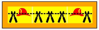 Pictogramm für Kabeltrennstelle